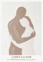 minimalist abstract silhouette of a couple Plakat / 30x40