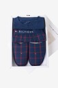 Tommy Hilfiger - Pysjsett Ls Flannel Pj + Slippers Gift - Blå