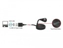 Delock Kondensator Mikrofon med Touch-Mute, Kablet, Sort