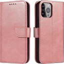 Hurtel Magnet Case tilfelle for Samsung Galaxy S23 + flip cover lommebok stativ Rosa