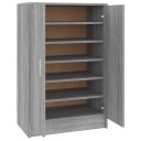 vidaXL Skohylle gr? sonoma 60x35x92 cm konstruert tre