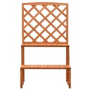 vidaXL Plantestativ med espalier oransje 70x42x120 cm heltre gran