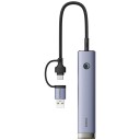 Baseus UltraJoy USB-C Hub med 4 x USB-A 3.2 og 1 x USB-C - Grå