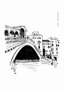 Rialto Bridge Venice Illustration Italy City Art Print Plakat Plakat / 40x50cm