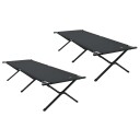 Sammenleggbar camping seng 2 pcs Svart 210 x 80 x 46 cm