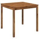 vidaXL Hage middagsbord Naturlig 80 x 80,5 x 75 cm Solid akasietre