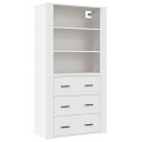 vidaXL Highboard hvit konstruert tre