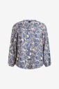 Zizzi Bluse cAava L/S Blouse Blå