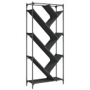  Bokhylle svart 79x30x180 cm konstruert tre 8721012479708