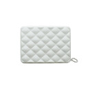 Ögon Designs - Quilted Aluminium zipper lommebok/mini clutch Silver