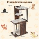 Northix Kloetre Med Sisalstolper 4 Plattformer Og Puter 112 cm
