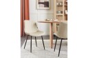 Sett med 2 spisestuestoler Dubrovnik - Beige, svart/kunstkinn