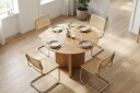 Edda spisegruppe rund 110 cm eik med 4 Build spisestoler   Eik