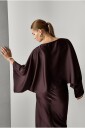 Joelle   Bluse i sateng   Brun