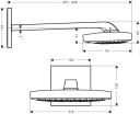 Hansgrohe Raindance Select E 300 3jet 300x190 mm, Hvit/Krom