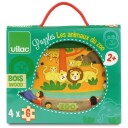 Vilac Puslespill i tre Zoo 4 x 6 brikker