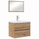  Baderomsinnredningssett 3 pcs Svart eik 60 x 38.5 x 45 cm
