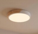Lynorri LED taklampe Ø 31 cm hvit treimitasjon – PRIOS   Stue   Moderne   Plast   Rund