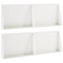 vidaXL Støttemur 4 stk. 60 x 12 x 40 cm Stål Hvit
