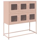 Skjenk rosa 100,5x39x107 cm kaldvalset stål 8721158372574