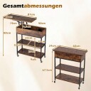 Løftbart sidebord med ladestasjon og oppbevaring