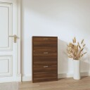 vidaXL Skoskap brun eik 59x17x108 cm konstruert tre