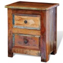  Nattbord med 2 skuffer gjenvunnet heltre 8718475916192