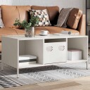  Salongbord hvit 101,5x50x43,5 cm kaldvalset stål 8721102930362