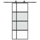  Svart 90x205cm Herdet Glass