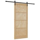 vidaXL Skydedør med Maskinvare Sett 93x211 cm Solid Furu