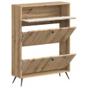 vidaXL Sko Skap BREDA 78 x 24 x 103 cm Konstruert tre Artisan eik