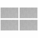  Sjekkplater 4 pcs sølv 50 x 30 cm Aluminium