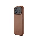 Mujjo MagSafe Lommebokdeksel i Lær til iPhone 17 Pro Max - Tan