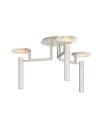 Melange Floating Disc Semi Flush Chandelier Nickel L