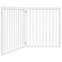 Vidaxl Hundeport Sammenleggbar 2 Paneler Hvit 160 cm Poppeltre