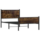 Sengeramme i metall uten madrass røkt eik 107x203 cm 8721102954337