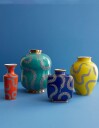 Jonathan Adler Eden firkantet vase marineblå