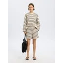 Selected FEMME - Shorts slfElise HW Striped Shorts - Svart