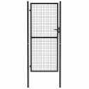 vidaXL Hageport netting galvanisert stål 100x250 cm grå