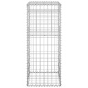 Gabionstolpe 40x40x100 cm jern Silver