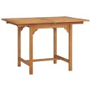 vidaXL Uttrekkbart hagebord (110-160)x80x75 cm heltre teak