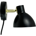 Dyberg Larsen Lilje Vegglampe Sort/ Messing