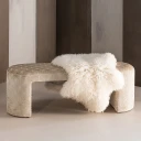 Polstret benk Jacob 130 cm   Natur