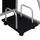 vidaXL Databord svart 110x52x88,5 cm konstruert tre