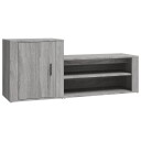 vidaXL Skoskap gr? sonoma 130x35x54 cm konstruert tre