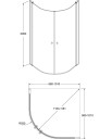 Gustavsberg Round GB51RNDR1010BL Dusjhjørne klarglass/svart 100 × 100 cm, Baderom