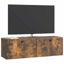  Vegghengt TV skap 98 x 31 x 30 cm Røkt Eik Konstruert tre
