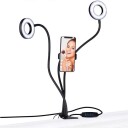 Grundig Dobbel LED Selfiering med bordklemme