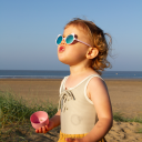 Ki ET LA - Solbriller Uknuselige Ourson Light Pink - 2-4 år