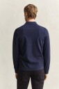 Klassisk piquéskjorte med lange ermer EVENING BLUE 5XL